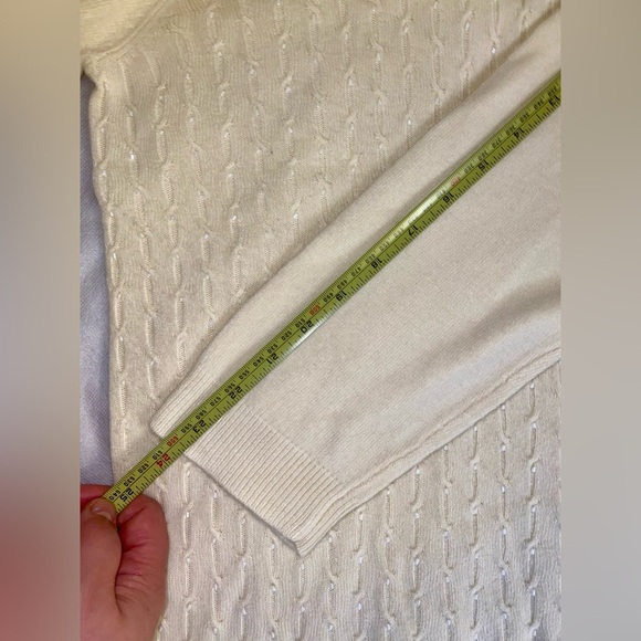 Cream Cowl Neck Sweater Soft and Casual - Picture 4 of 7